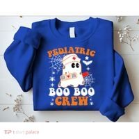 Pediatric Boo Boo Crew Great Gift Funny Nurse Ghost Halloween Gift Sweatshirt thumb 2