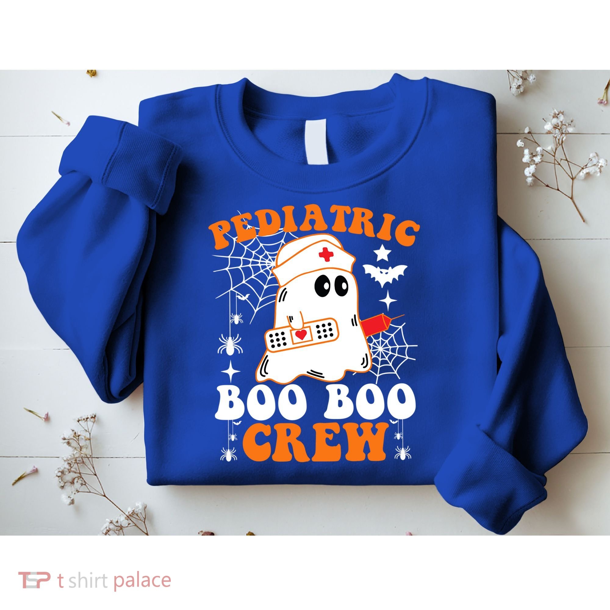 Pediatric Boo Boo Crew Great Gift Funny Nurse Ghost Halloween Gift Sweatshirt