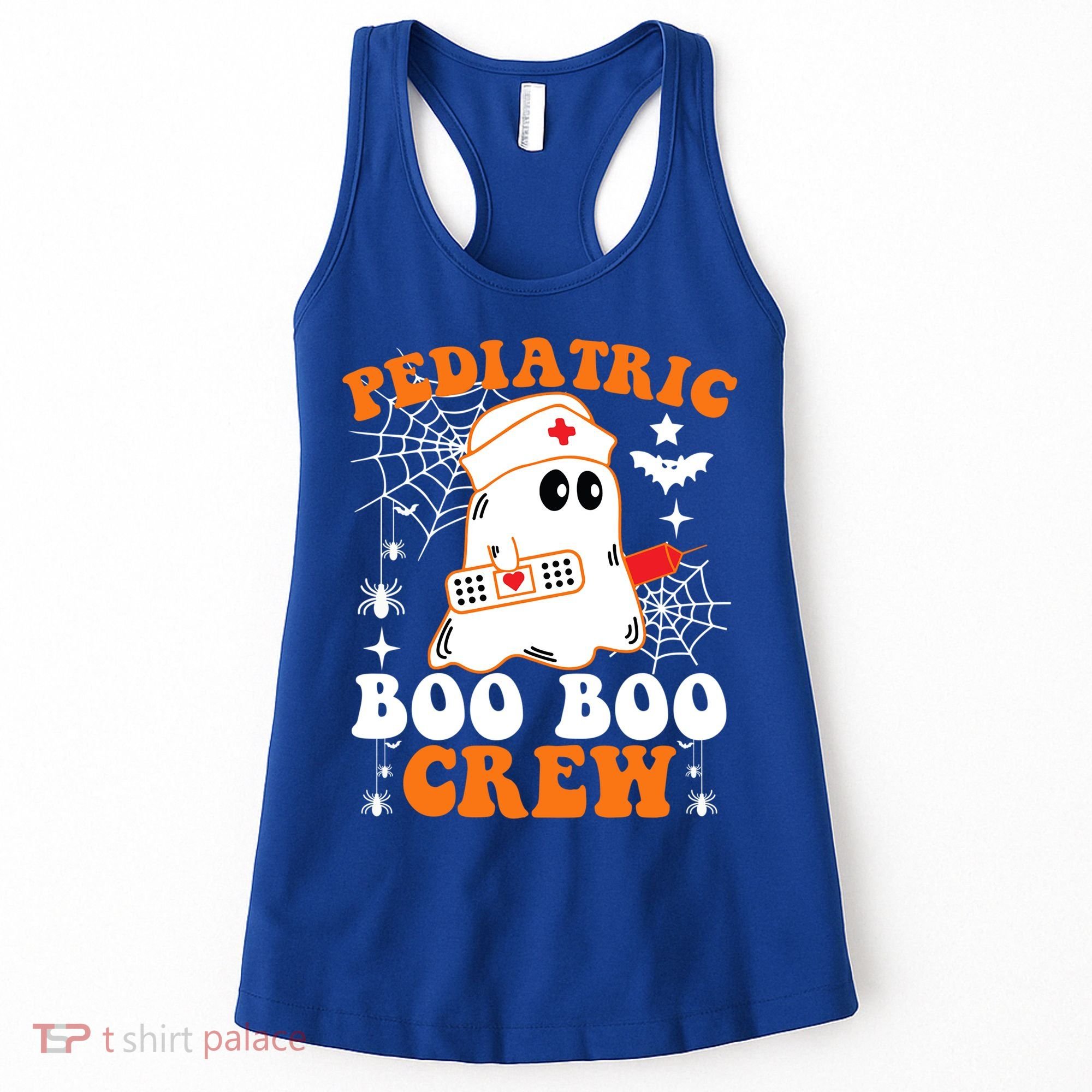 Pediatric Boo Boo Crew Great Gift Funny Nurse Ghost Halloween Gift Women's Tank Top