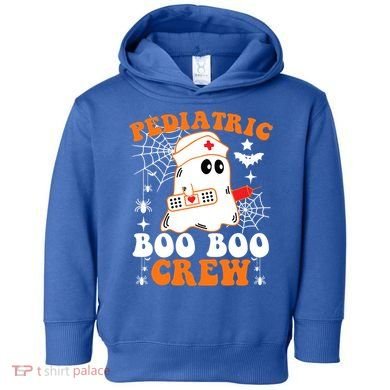 Pediatric Boo Boo Crew Great Gift Funny Nurse Ghost Halloween Gift Toddler Hoodie