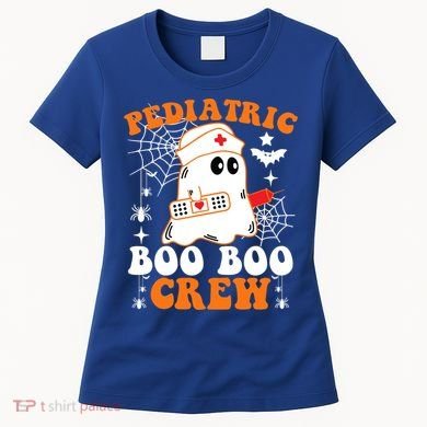 Pediatric Boo Boo Crew Great Gift Funny Nurse Ghost Halloween Gift Women's T-Shirt