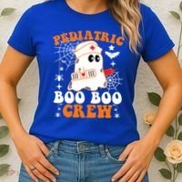 Pediatric Boo Boo Crew Great Gift Funny Nurse Ghost Halloween Gift Women's T-Shirt thumb 2