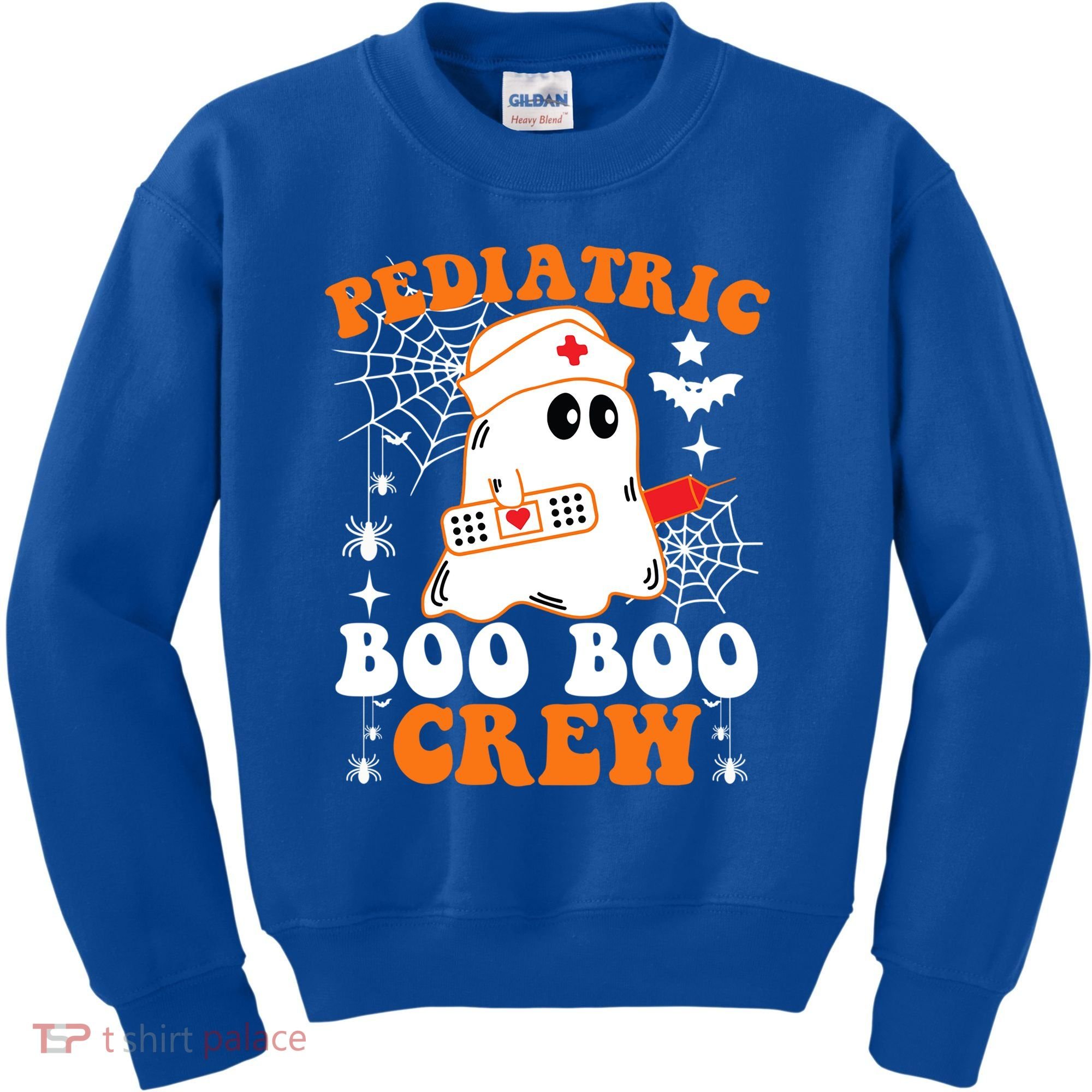 Pediatric Boo Boo Crew Great Gift Funny Nurse Ghost Halloween Gift Kids Sweatshirt