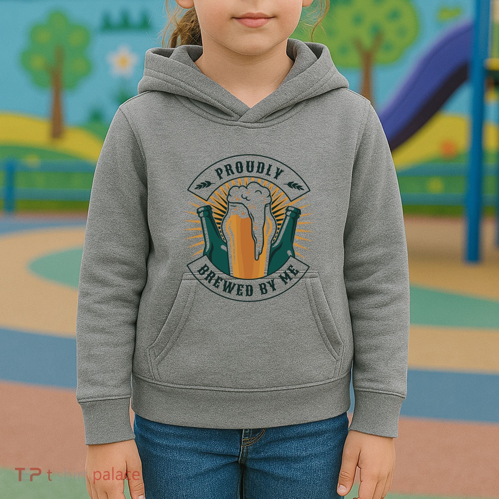 Proudly Brewed By Me Beer Kids Hoodie