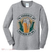 Proudly Brewed By Me Beer Kids Long Sleeve Shirt thumb 0