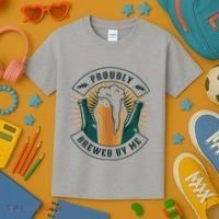 Proudly Brewed By Me Beer Kids T-Shirt thumb 3