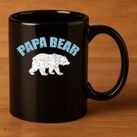 Papa Bear Bear Papa Tee 11oz C Handle Ceramic Mug thumb 3