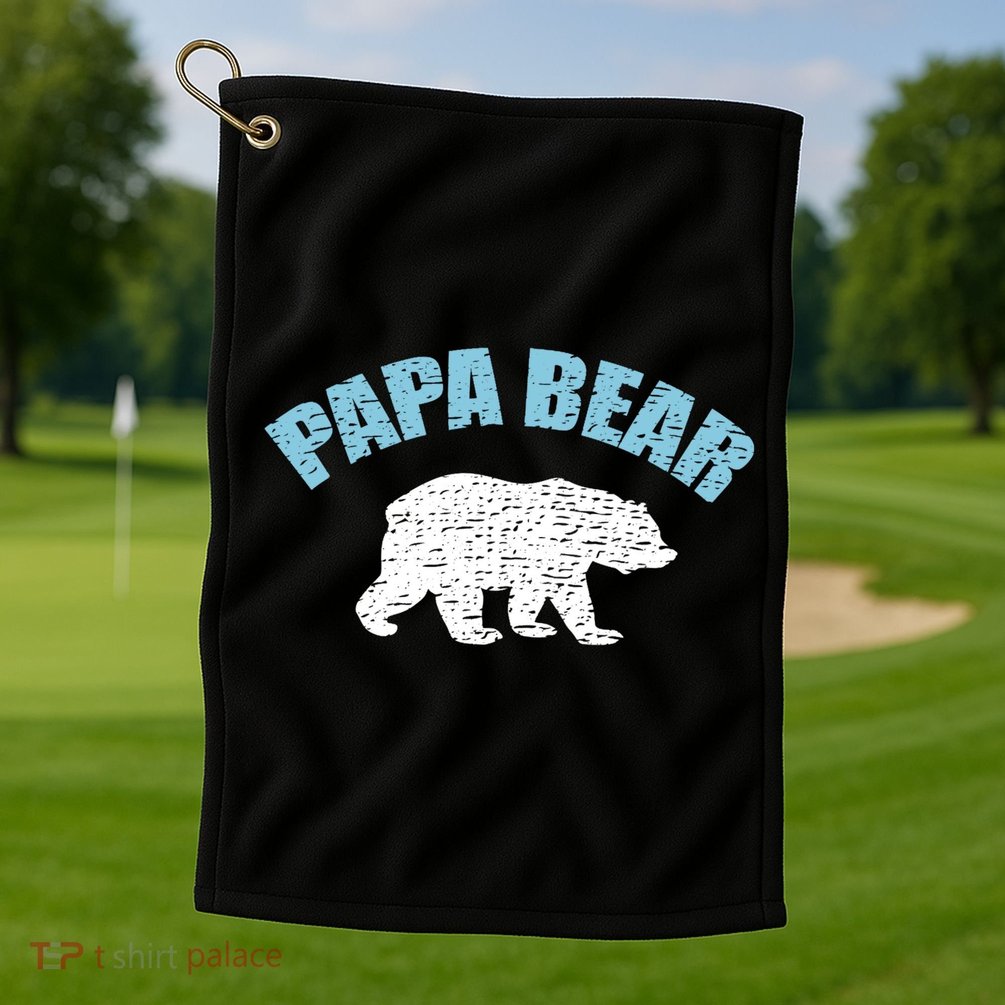 Papa Bear Bear Papa Tee Golf Towel