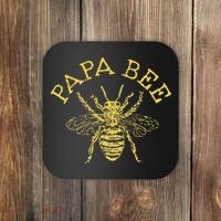 Papa Bee Beekeeper Funny Fathers Day Bee Lover Gift Coaster thumb 0
