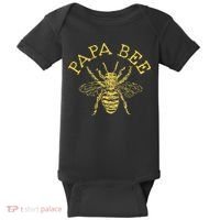 Papa Bee Beekeeper Funny Fathers Day Bee Lover Gift Baby Bodysuit thumb 0
