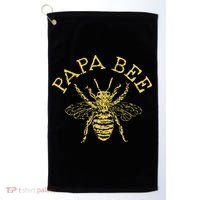 Papa Bee Beekeeper Funny Fathers Day Bee Lover Gift Golf Towel thumb 0