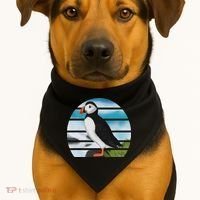 Puffin Bird Birder Ornithologist Biologist Birdwatcher USA-Made Doggie Bandana thumb 1