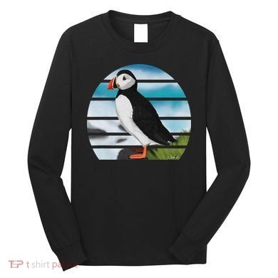 Puffin Bird Birder Ornithologist Biologist Birdwatcher Long Sleeve Shirt