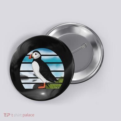 Puffin Bird Birder Ornithologist Biologist Birdwatcher Button