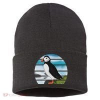 Puffin Bird Birder Ornithologist Biologist Birdwatcher Sustainable Knit Beanie thumb 0