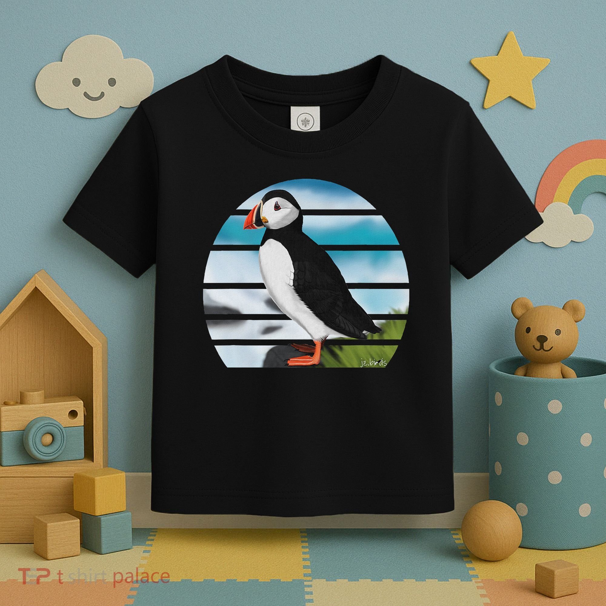 Puffin Bird Birder Ornithologist Biologist Birdwatcher Toddler T-Shirt