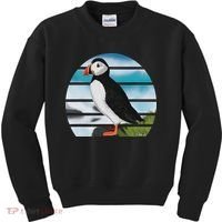 Puffin Bird Birder Ornithologist Biologist Birdwatcher Kids Sweatshirt thumb 0