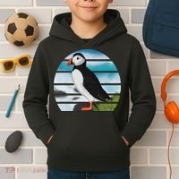 Puffin Bird Birder Ornithologist Biologist Birdwatcher Kids Hoodie thumb 2