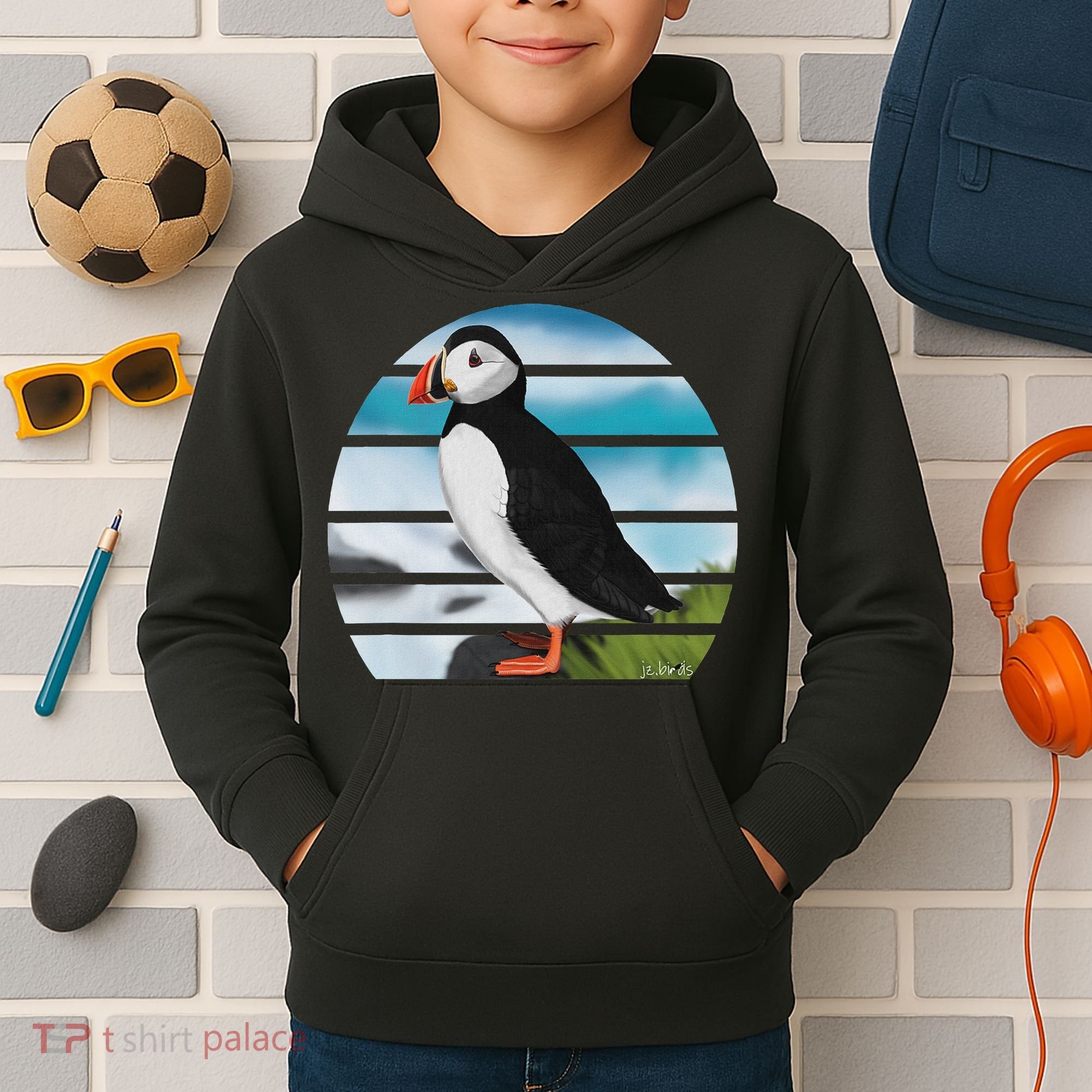 Puffin Bird Birder Ornithologist Biologist Birdwatcher Kids Hoodie