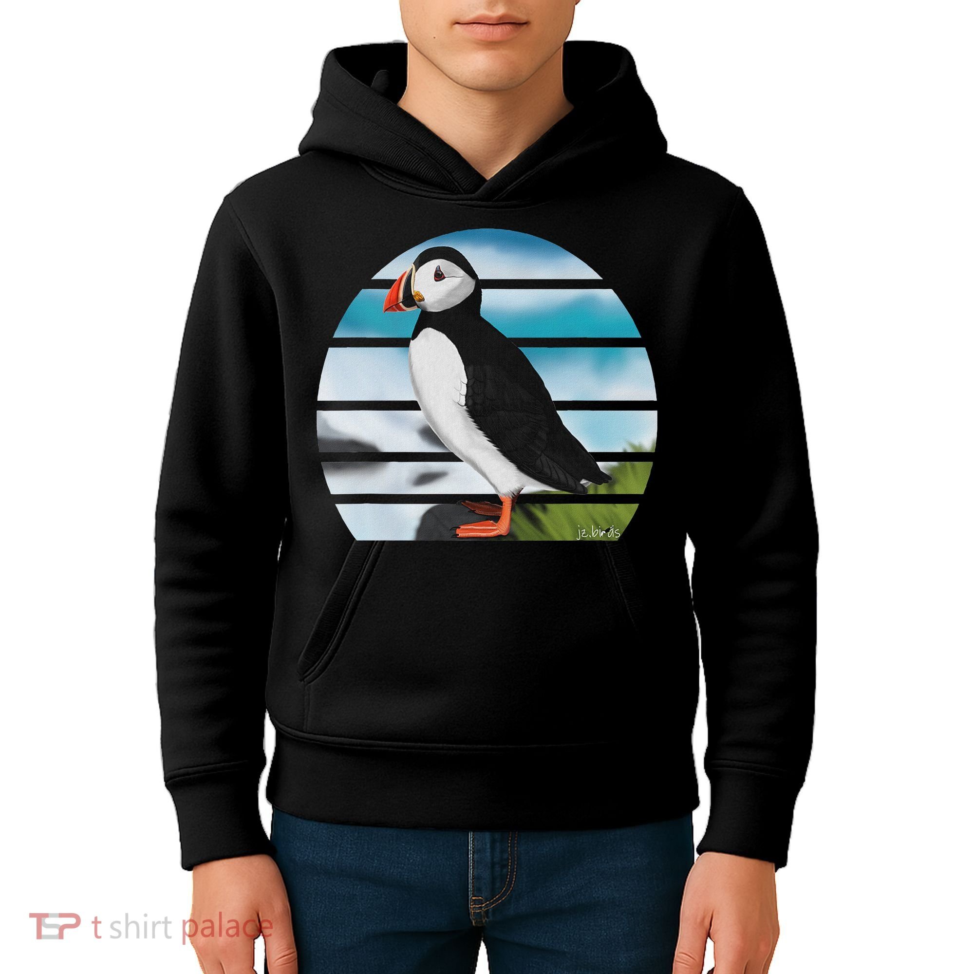 Puffin Bird Birder Ornithologist Biologist Birdwatcher Kids Hoodie
