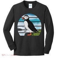 Puffin Bird Birder Ornithologist Biologist Birdwatcher Kids Long Sleeve Shirt thumb 0