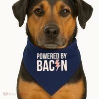 Powered By Bacon USA-Made Doggie Bandana thumb 1