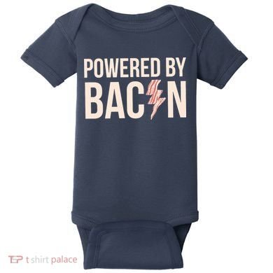 Powered By Bacon Baby Bodysuit