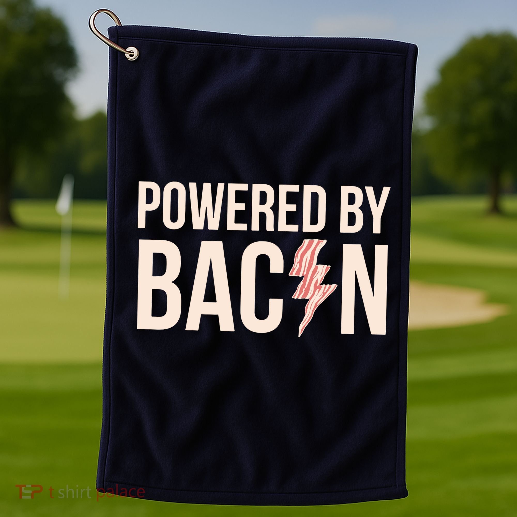 Powered By Bacon Golf Towel