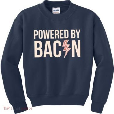Powered By Bacon Kids Sweatshirt