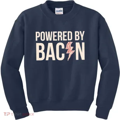 Powered By Bacon Kids Sweatshirt