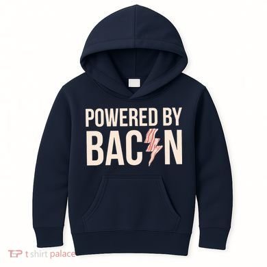 Powered By Bacon Kids Hoodie