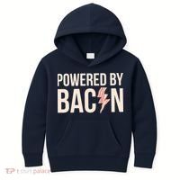 Powered By Bacon Kids Hoodie thumb 0