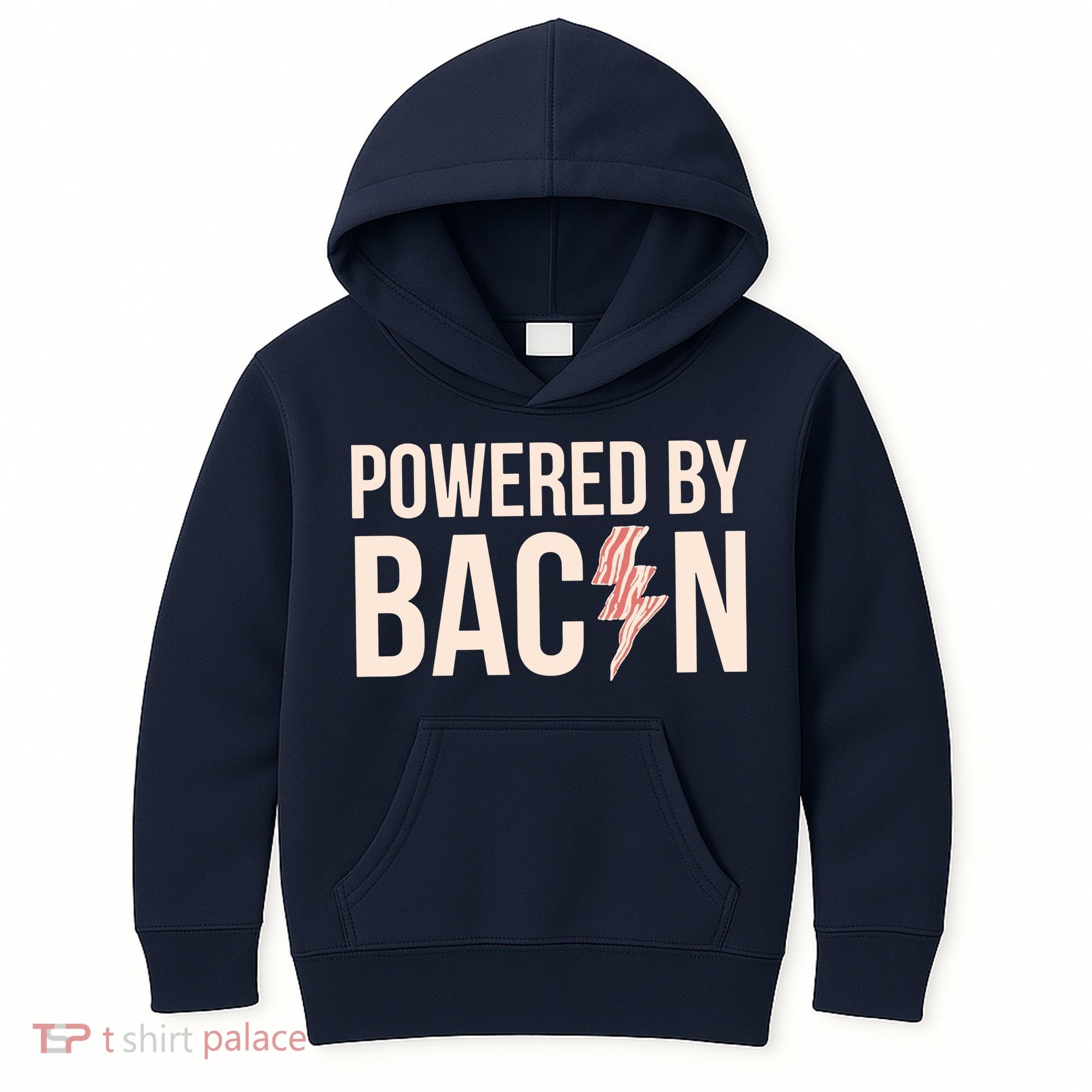 Powered By Bacon Kids Hoodie
