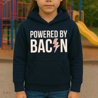 Powered By Bacon Kids Hoodie thumb 3