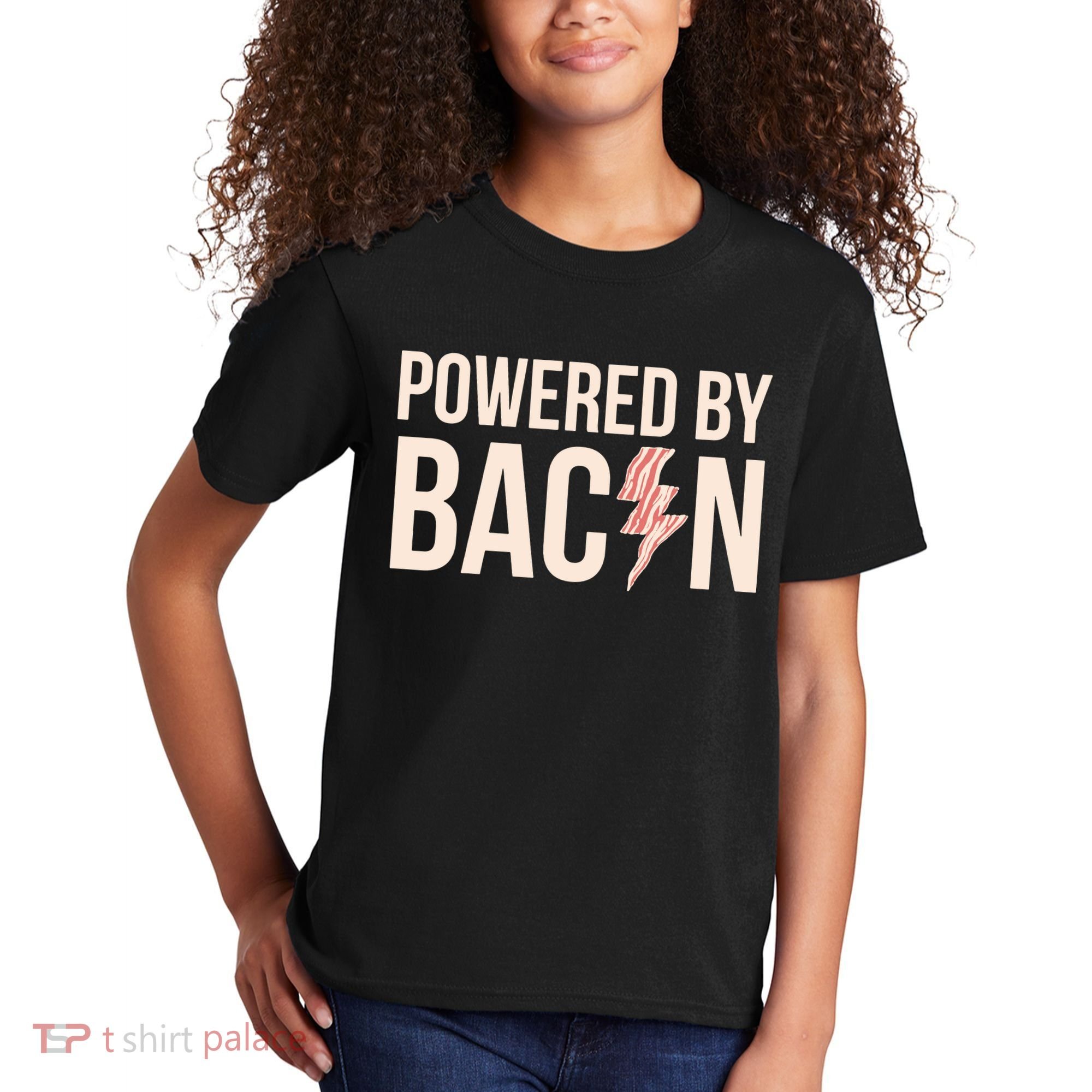 Powered By Bacon Kids T-Shirt