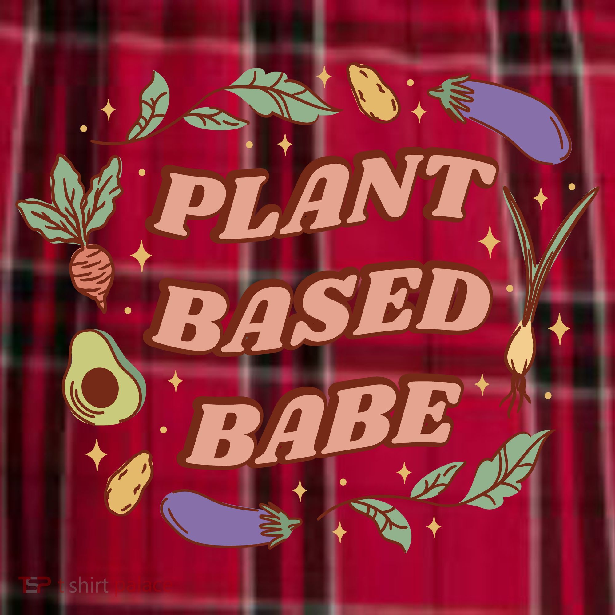 Plant Based Babe Vegan Life Men's Flannel Plaid Pajama Pants