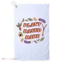 Plant Based Babe Vegan Life Golf Towel thumb 0