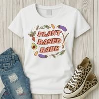 Plant Based Babe Vegan Life Women's T-Shirt thumb 3