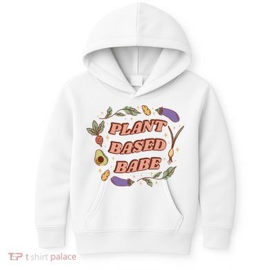 Plant Based Babe Vegan Life Kids Hoodie