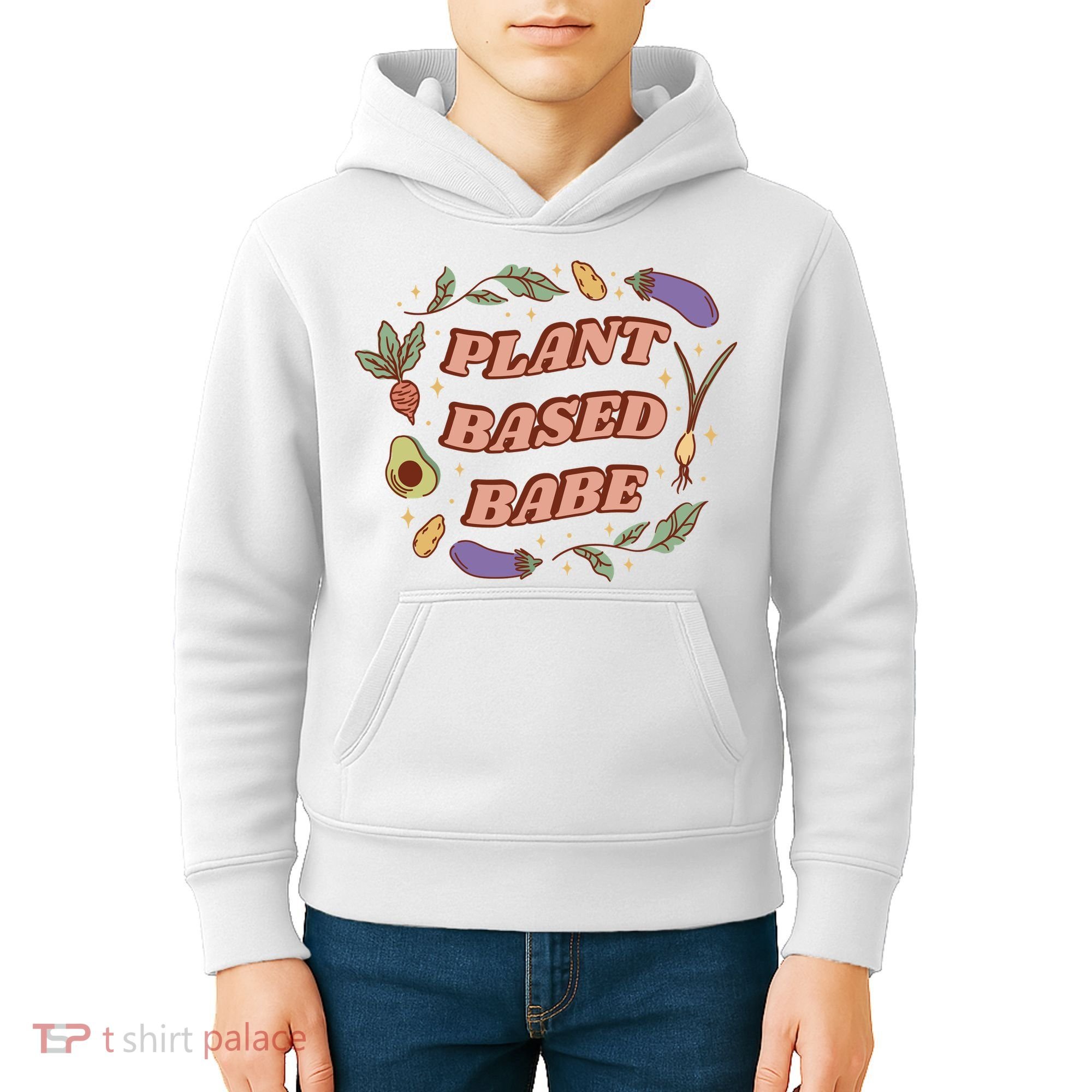 Plant Based Babe Vegan Life Kids Hoodie
