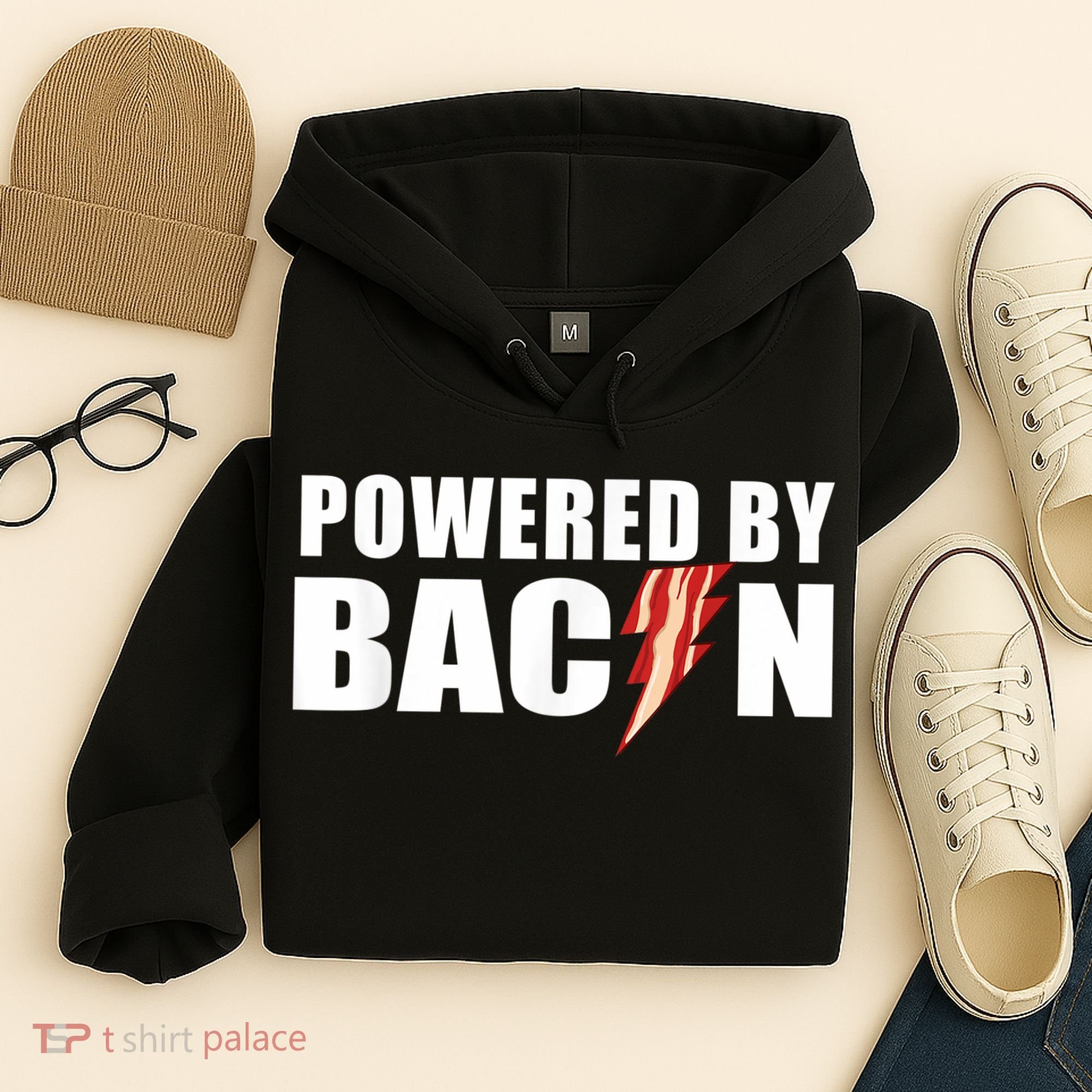 Powered By Bacon Hoodie