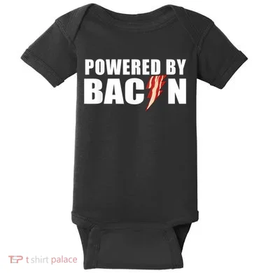Powered By Bacon Baby Bodysuit
