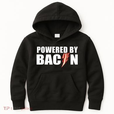 Powered By Bacon Kids Hoodie