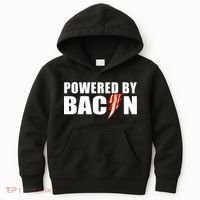 Powered By Bacon Kids Hoodie thumb 0