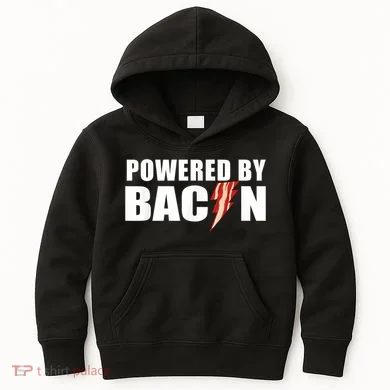 Powered By Bacon Kids Hoodie