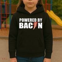 Powered By Bacon Kids Hoodie thumb 3
