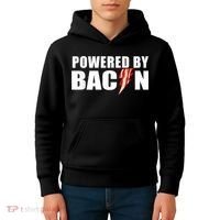 Powered By Bacon Kids Hoodie thumb 4