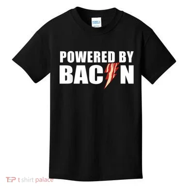 Powered By Bacon Kids T-Shirt
