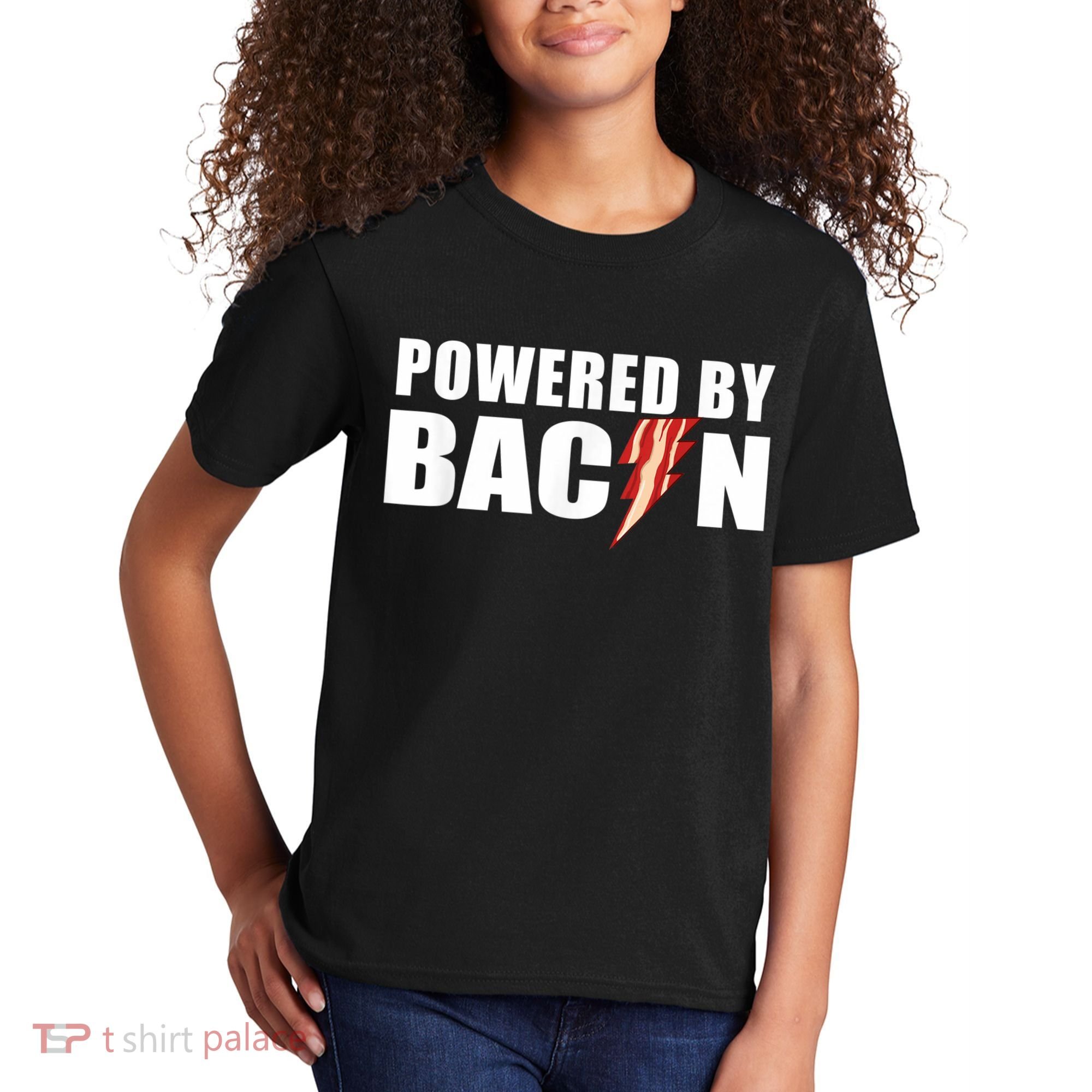 Powered By Bacon Kids T-Shirt
