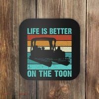 Pontoon Boat Boating Fathers Gift Life Is Better On The Toon Coaster thumb 0